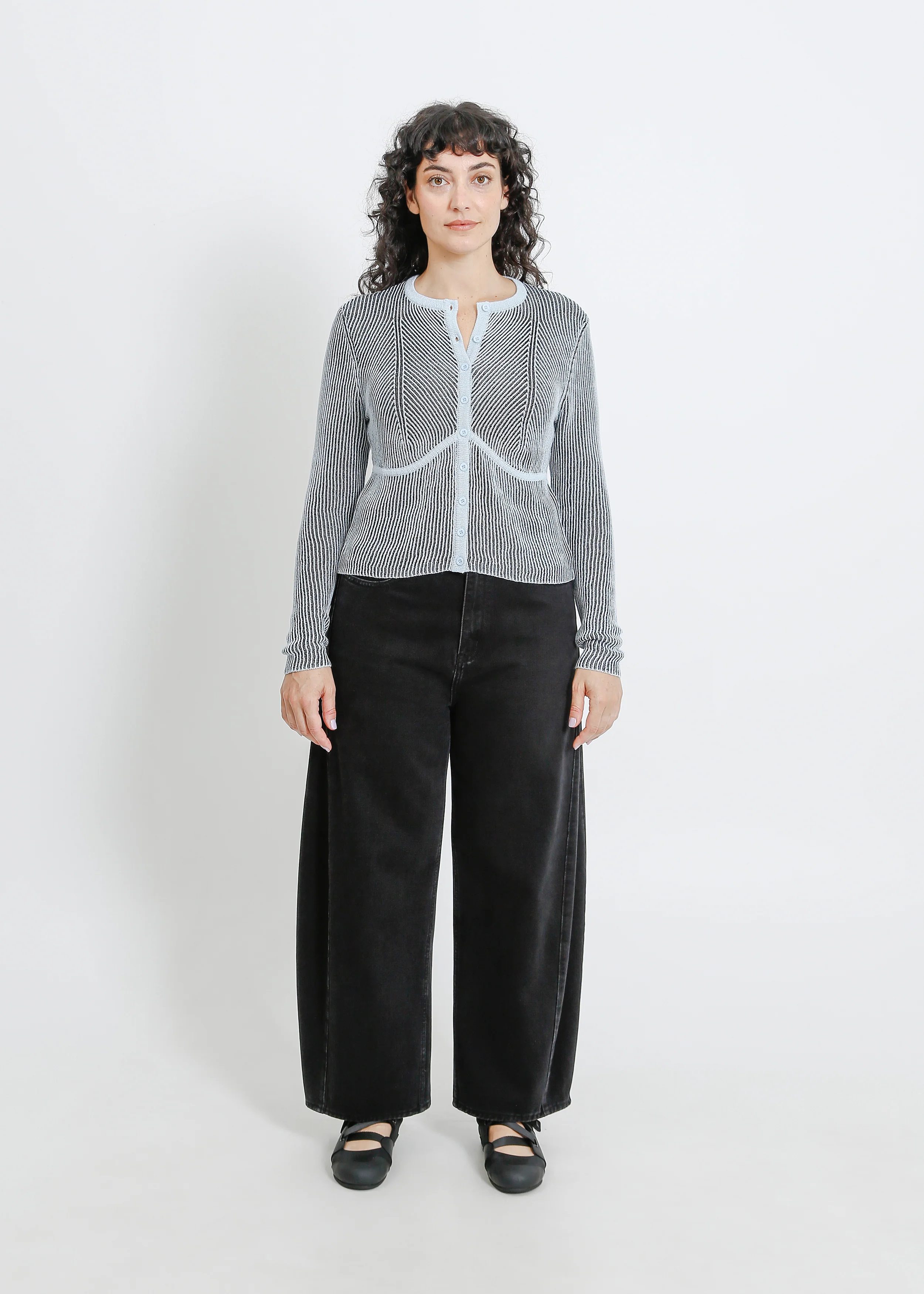 Otis Knit Cardi / Blue-Black - Image 6