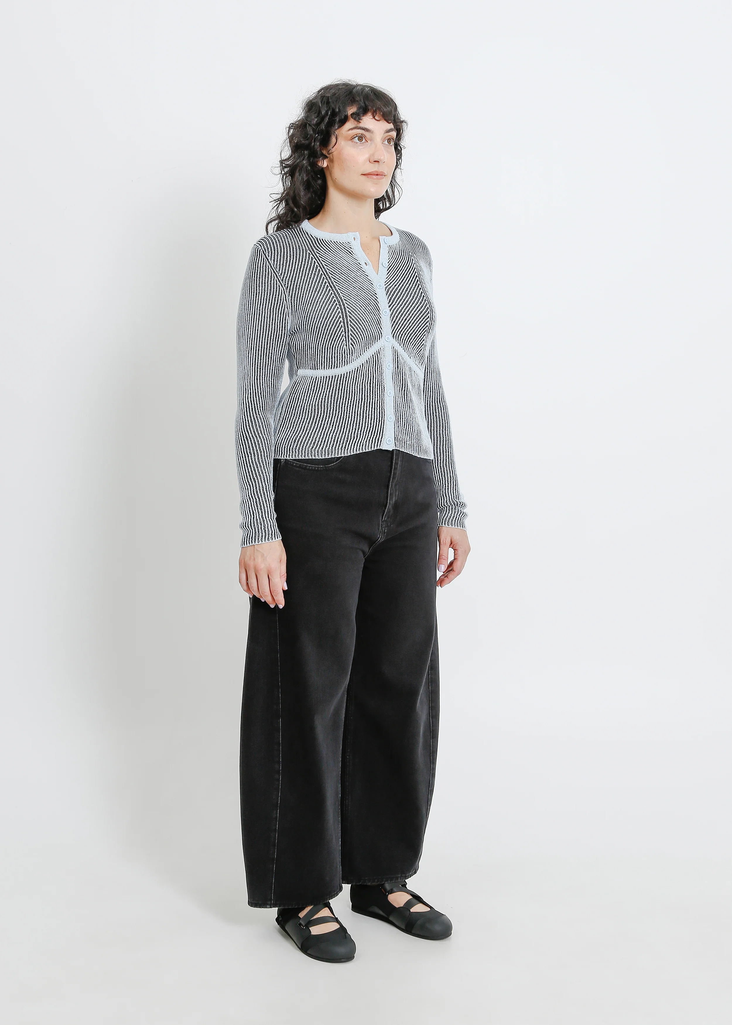 Otis Knit Cardi / Blue-Black - Image 7