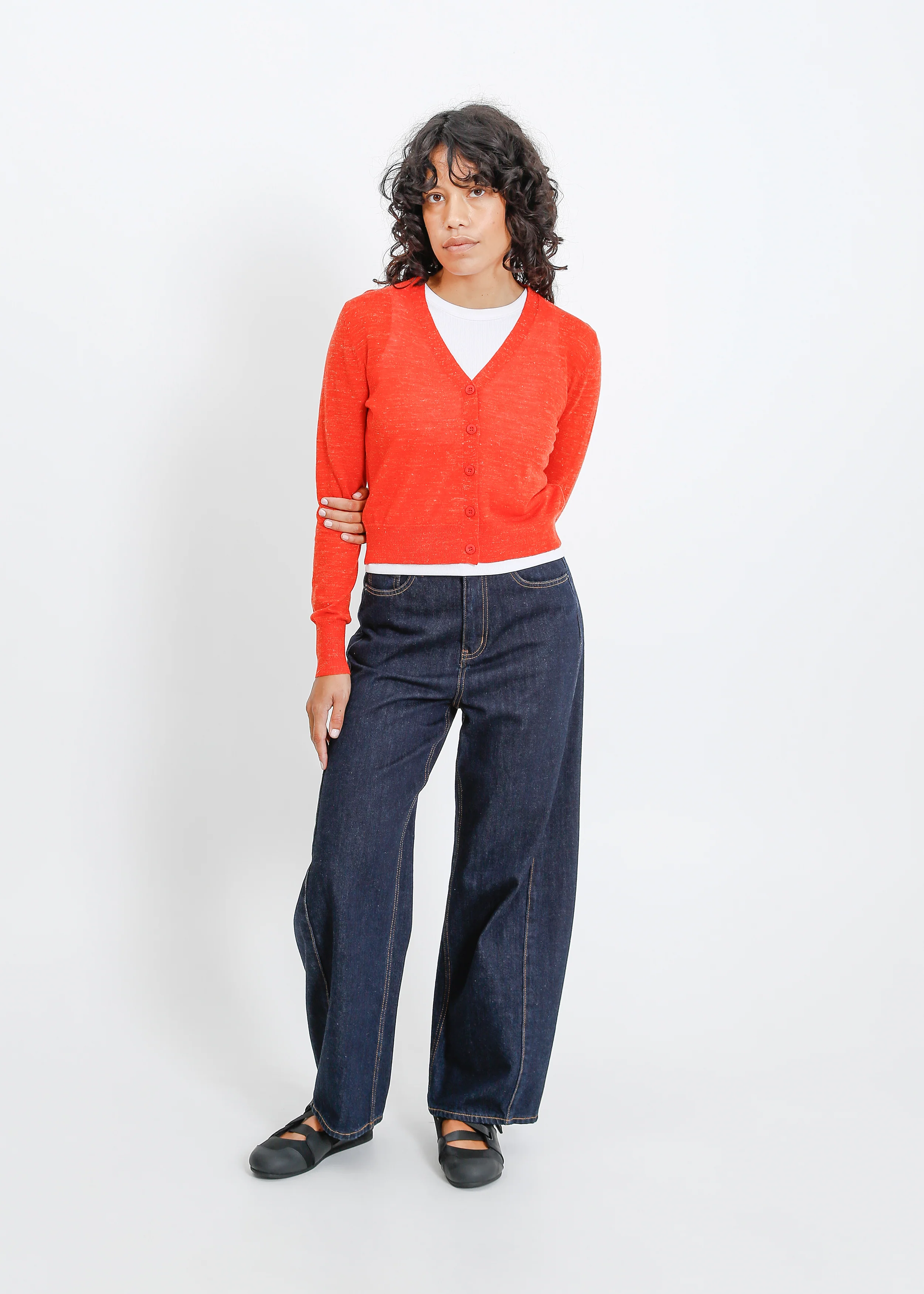 Rafi Knit Cardi / Flame Marle - Image 5