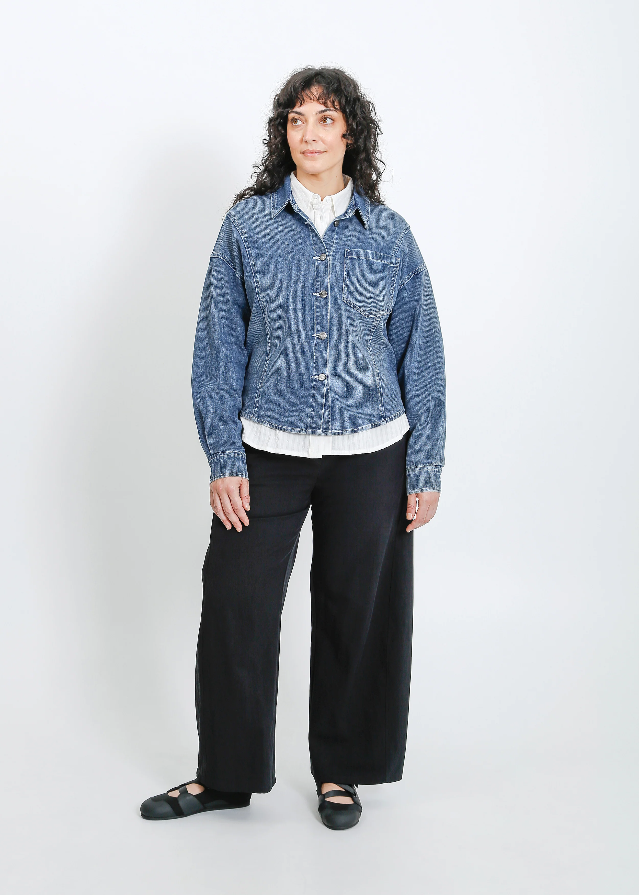 Ramona Denim Shirt / Medium Indigo - Image 11