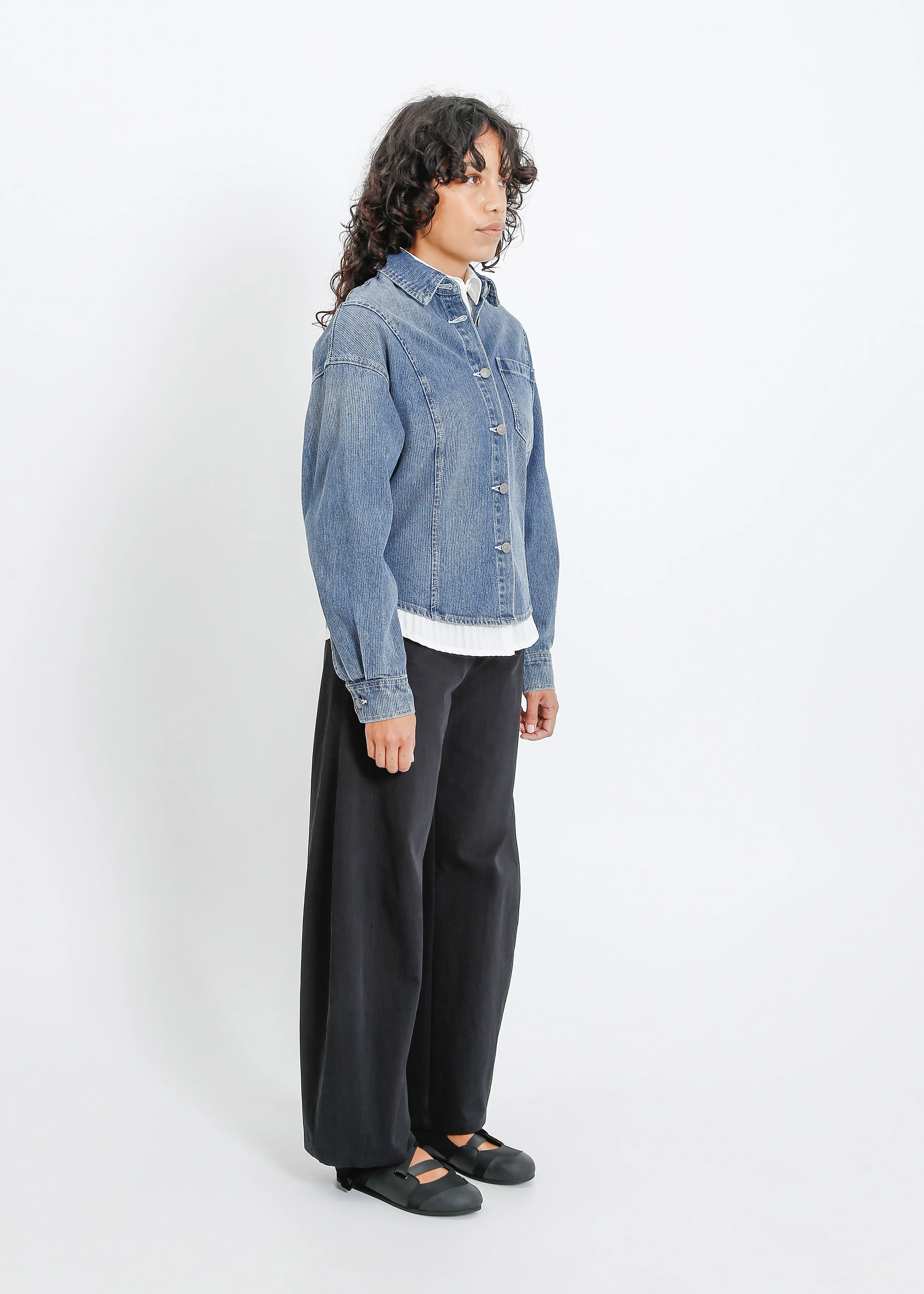 Ramona Denim Shirt / Medium Indigo - Image 3