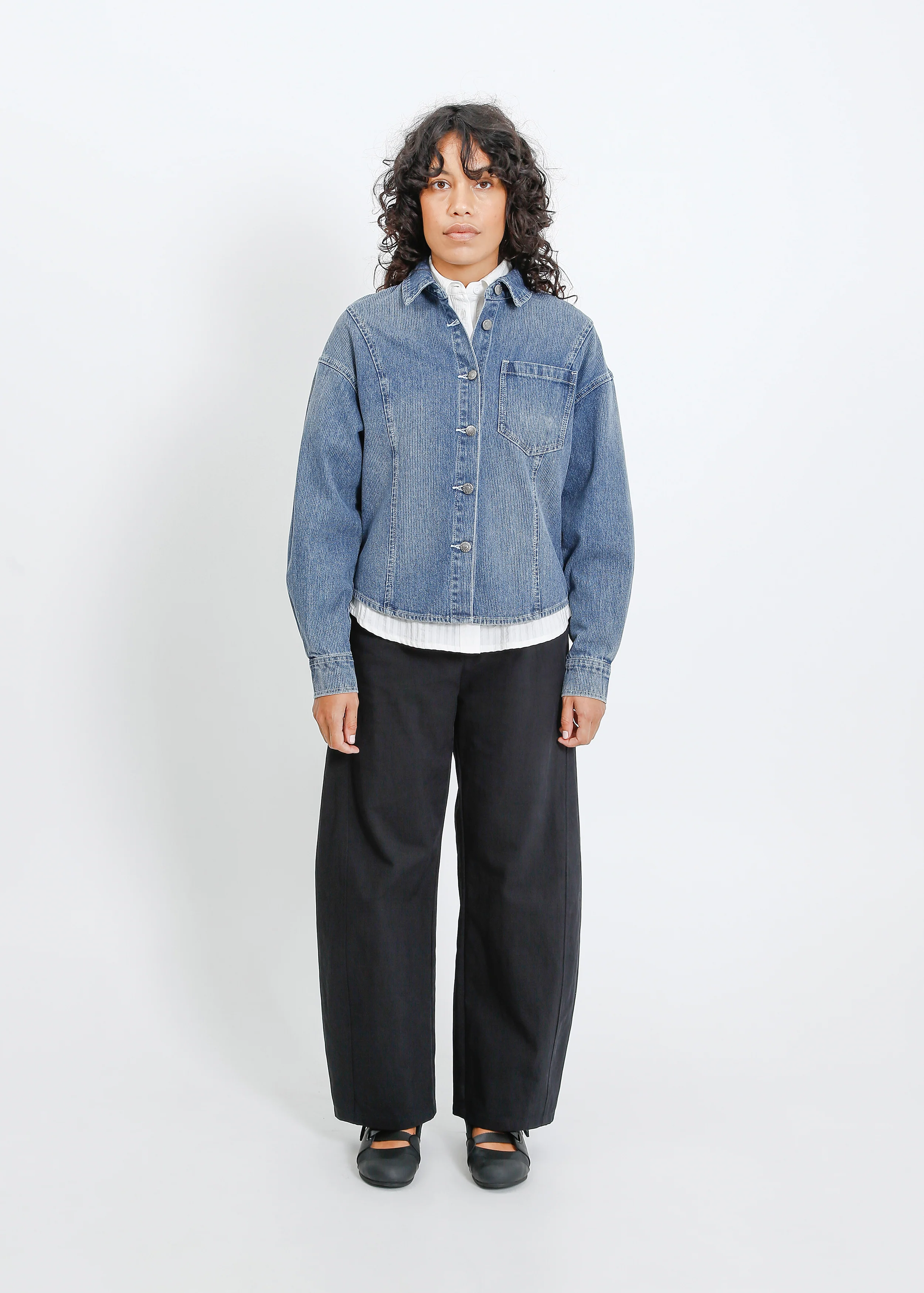 Ramona Denim Shirt / Medium Indigo - Image 6