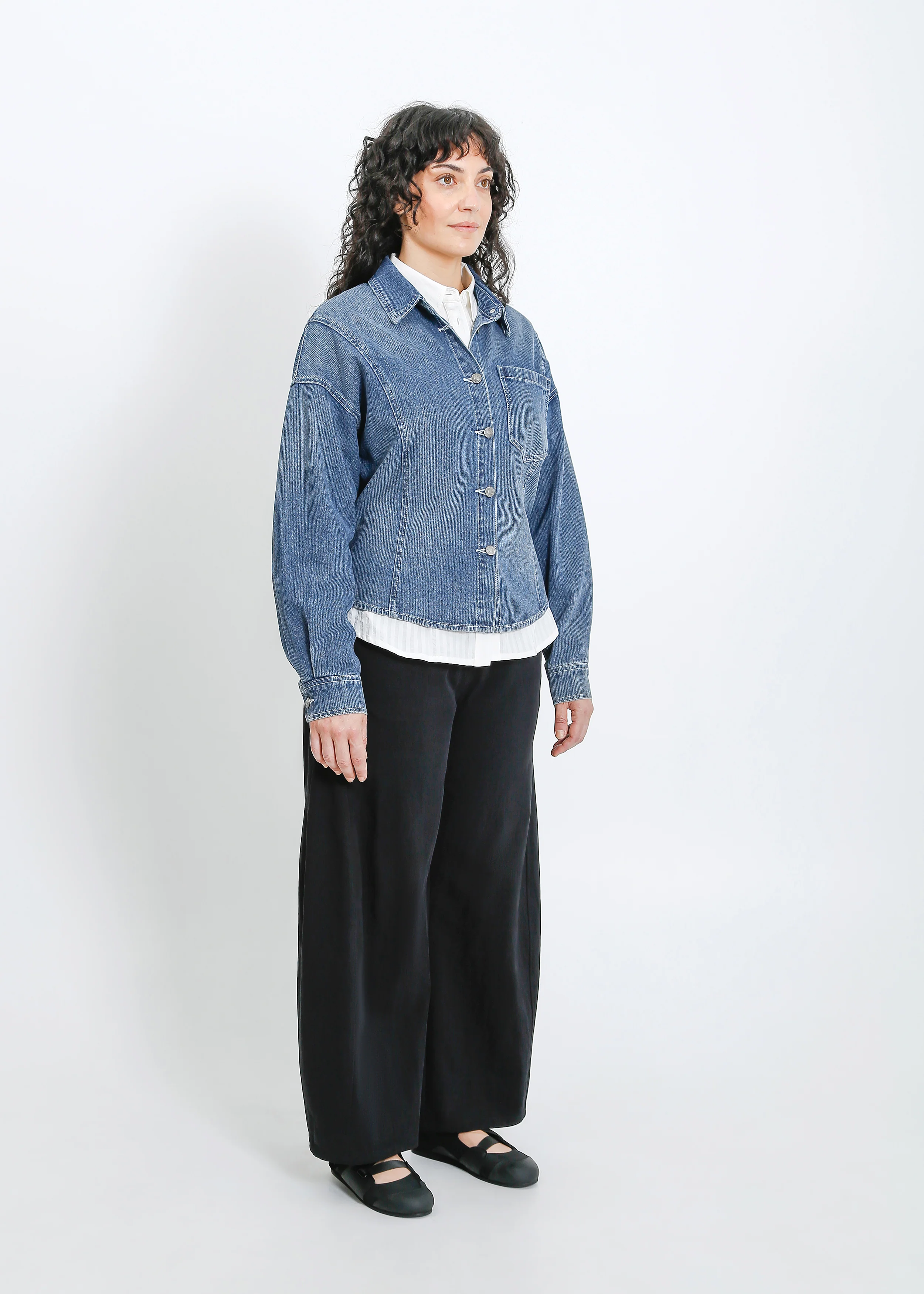 Ramona Denim Shirt / Medium Indigo - Image 8