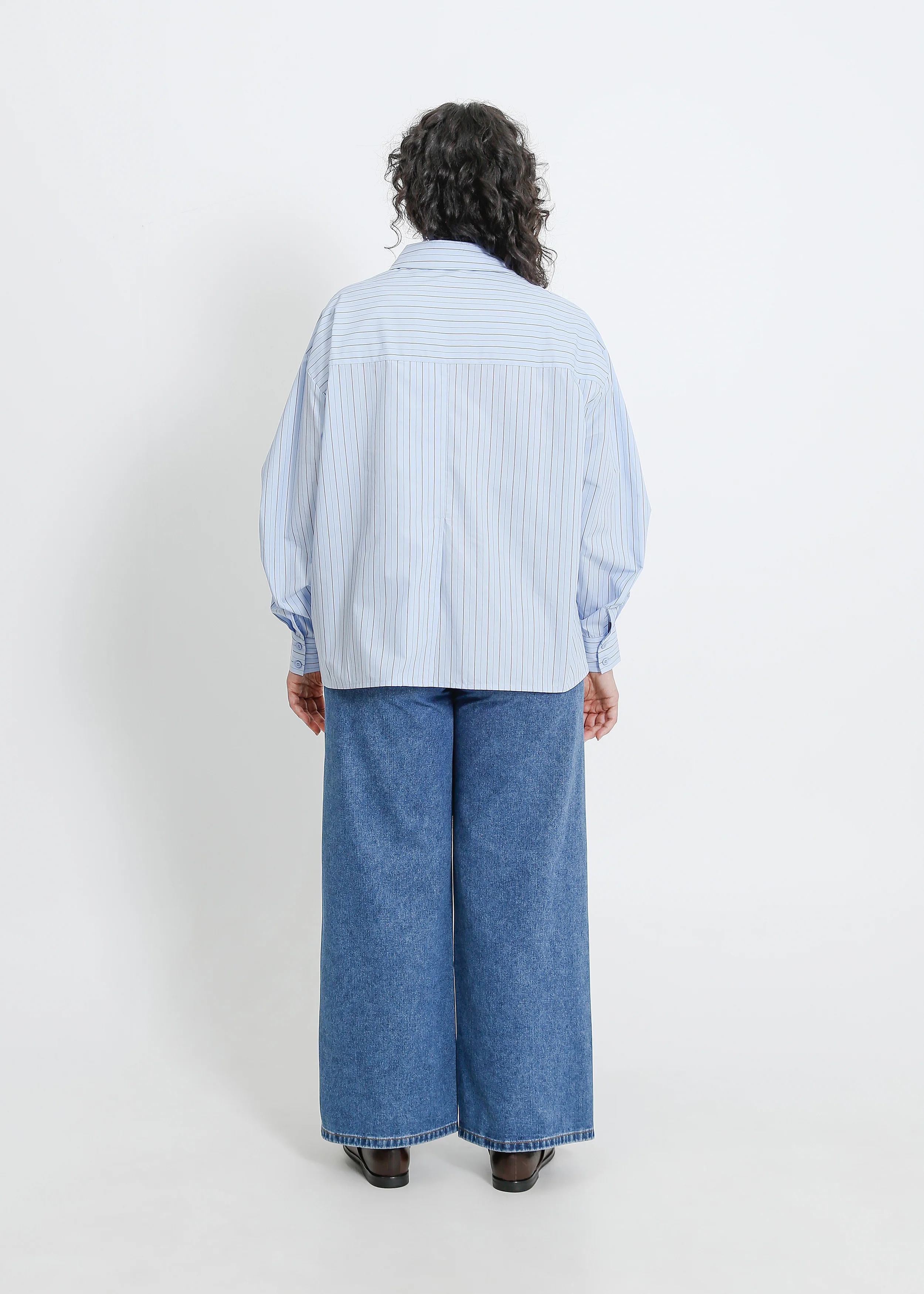 Satine Shirt / Blue-Beige - Image 10