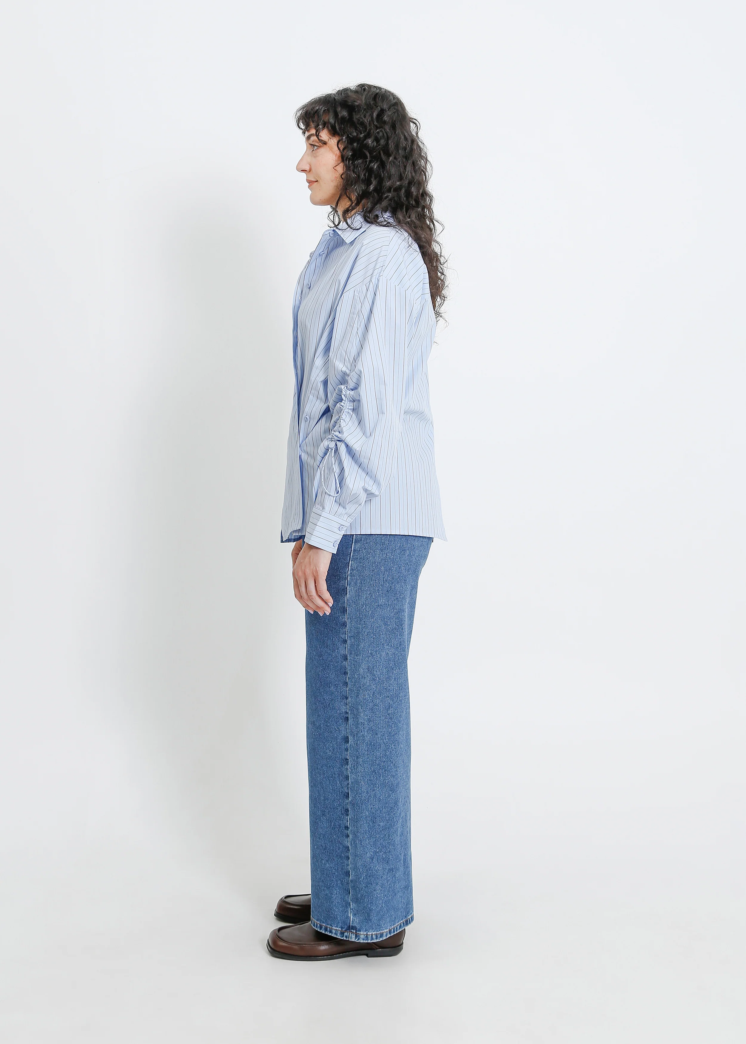 Satine Shirt / Blue-Beige - Image 9