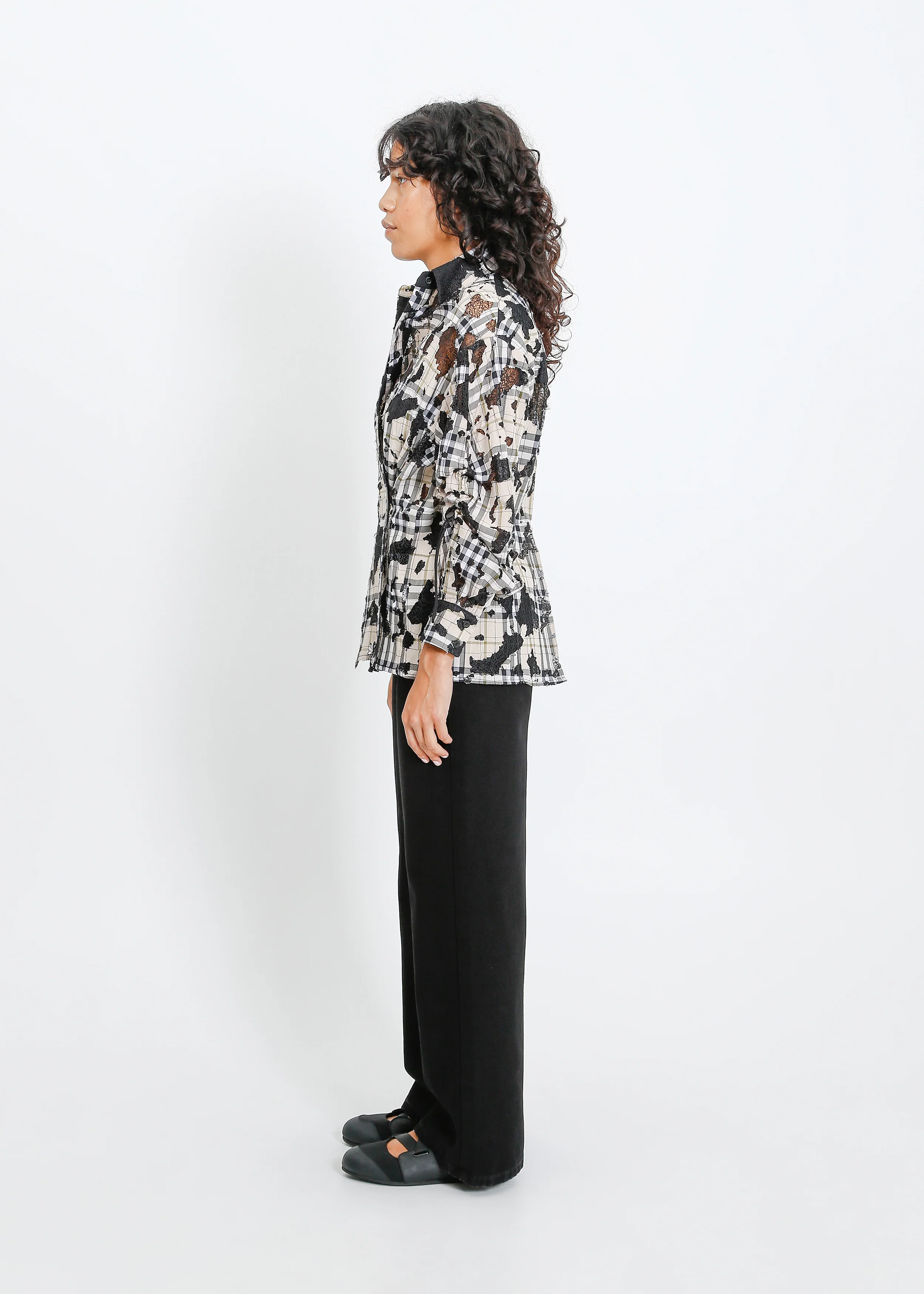 Satine Shirt / Moss-Black - Image 3