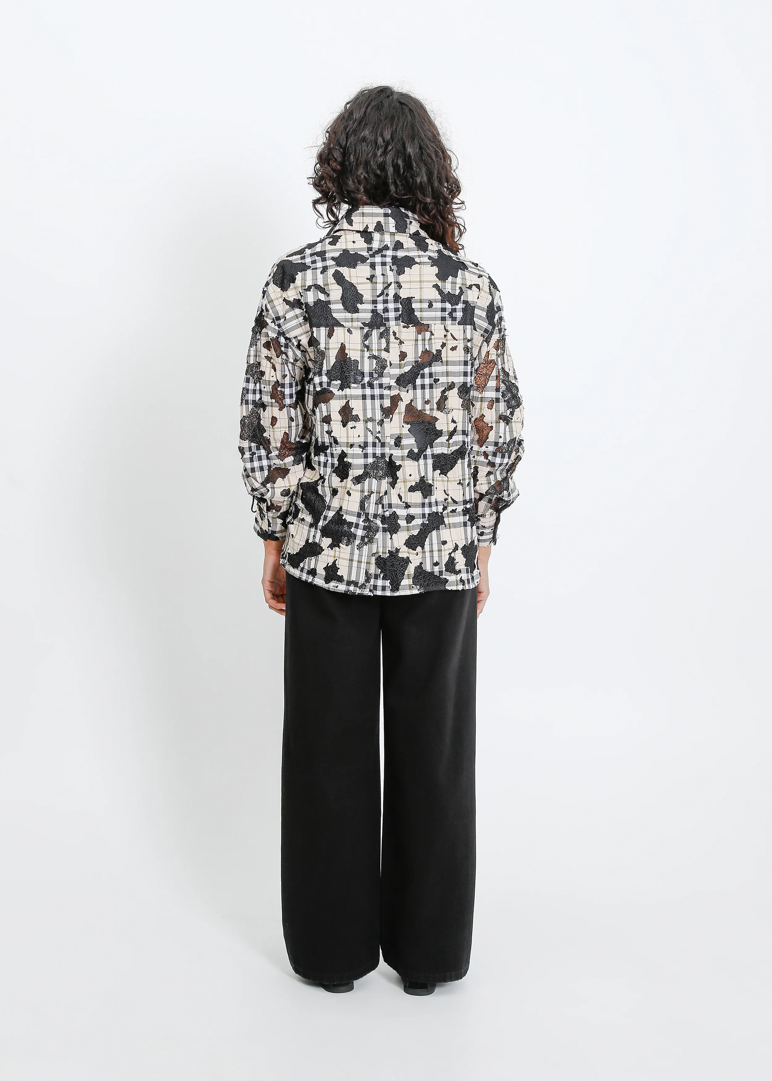Satine Shirt / Moss-Black - Image 4