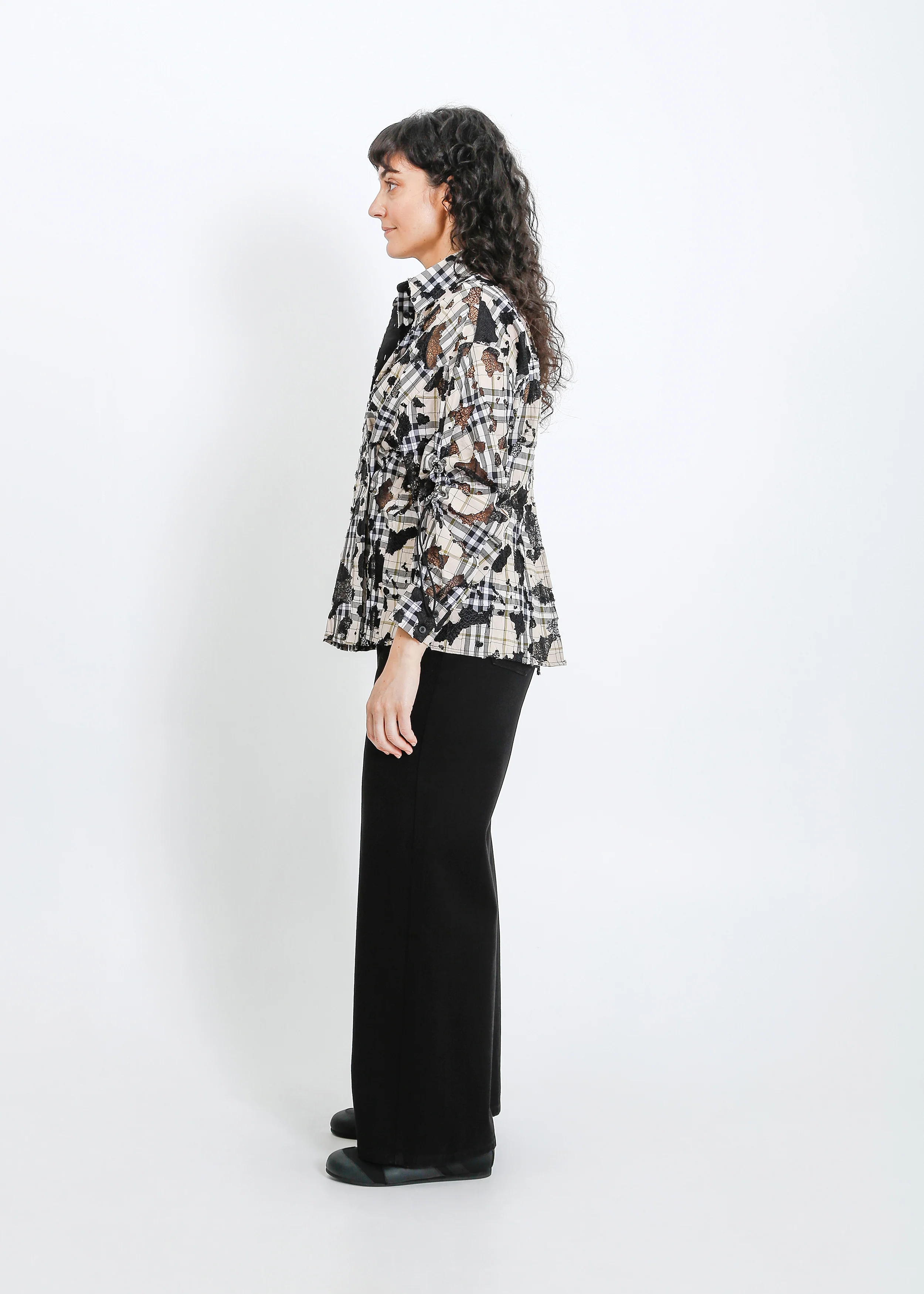 Satine Shirt / Moss-Black - Image 8