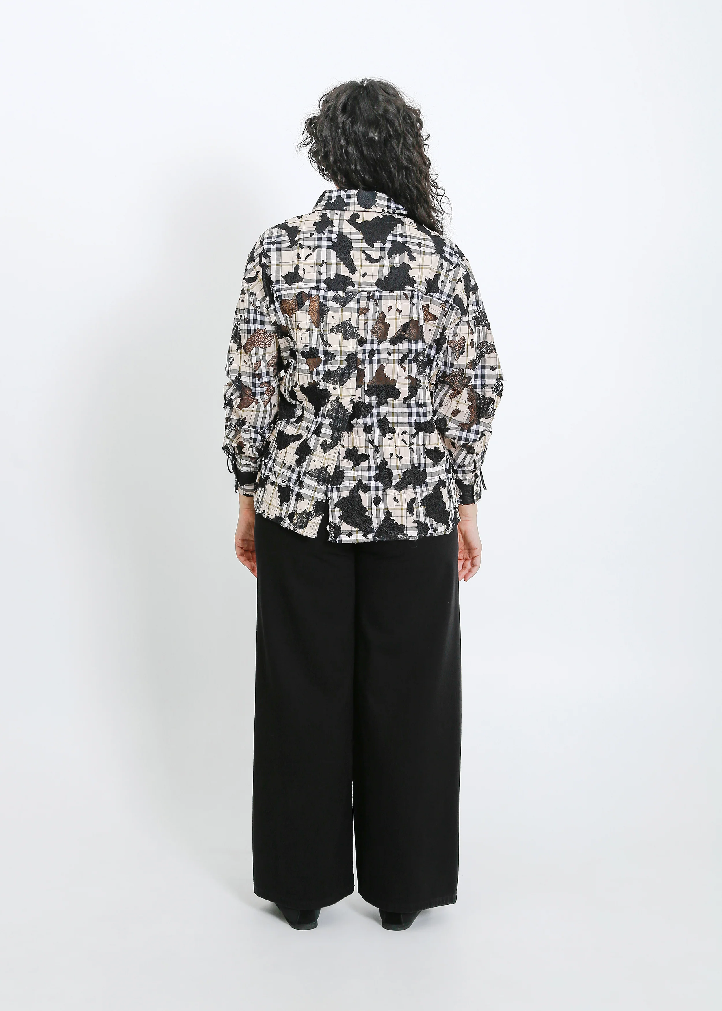 Satine Shirt / Moss-Black - Image 9