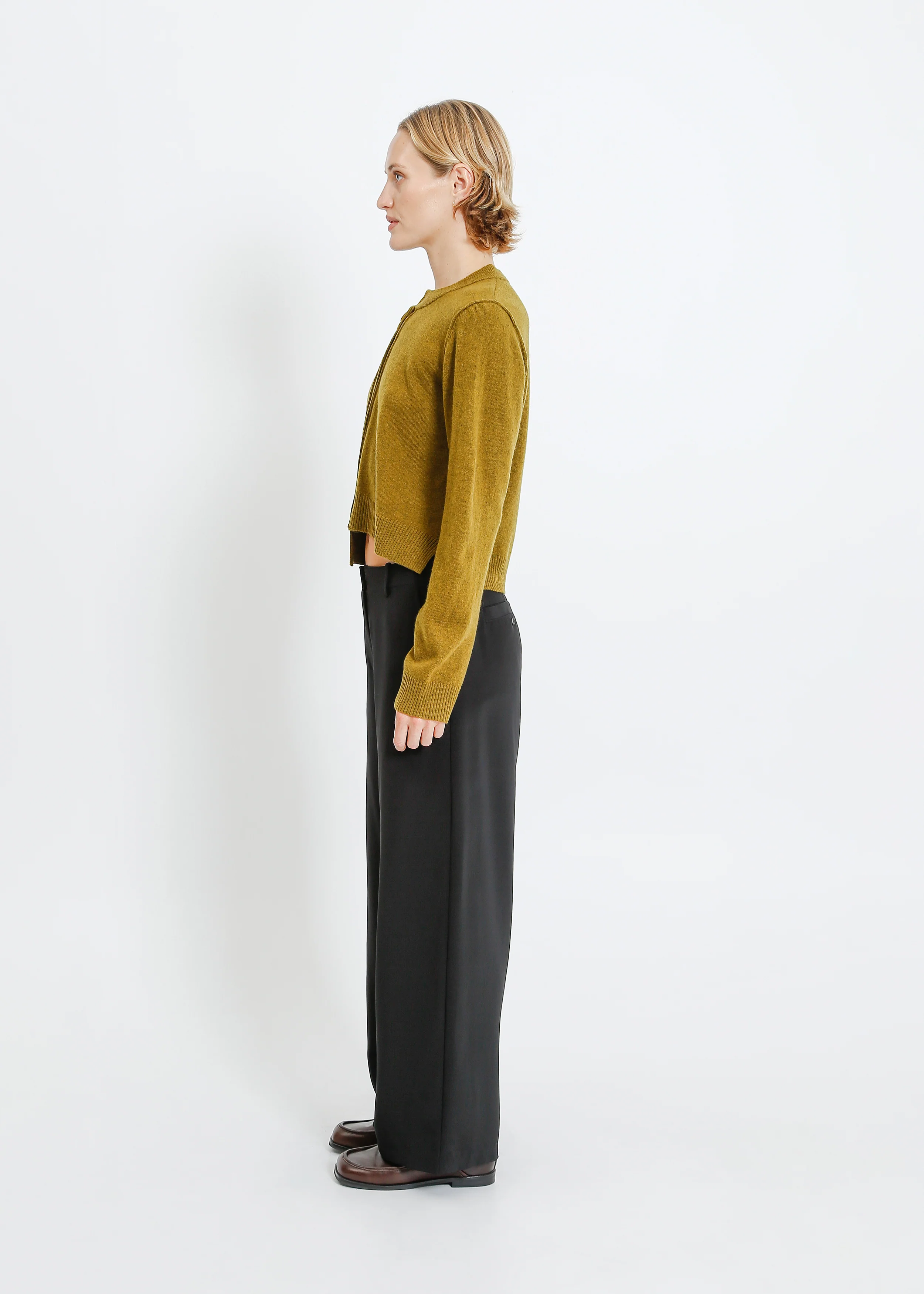 Seamus Knit Cardi / Olive Marle - Image 3