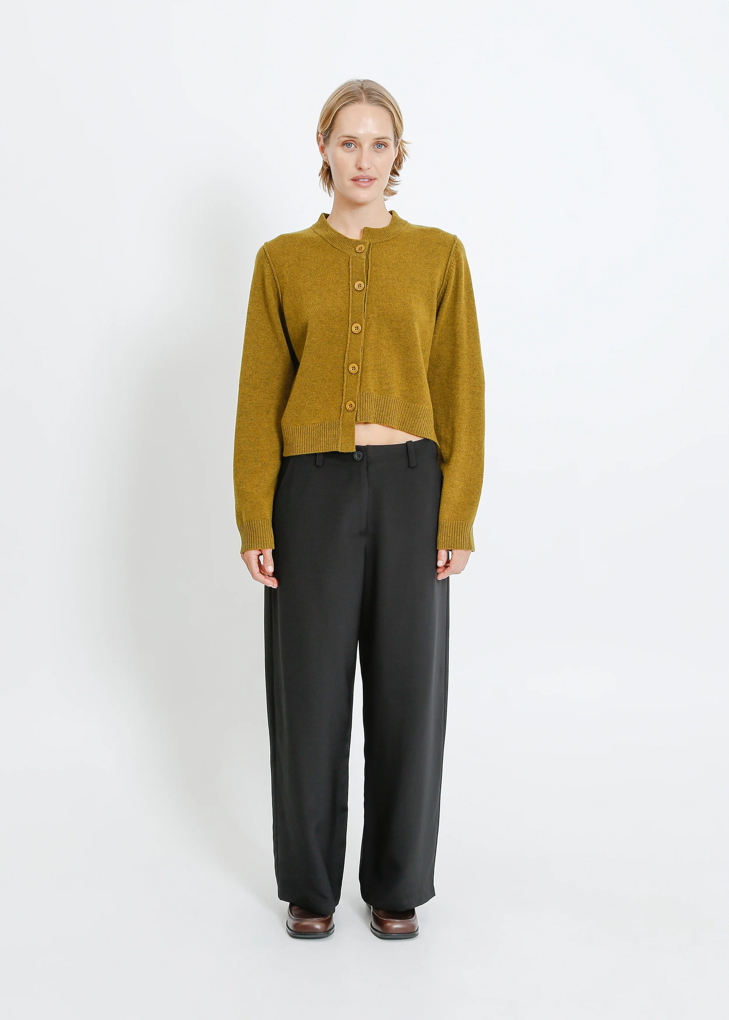 Seamus Knit Cardi / Olive Marle - Image 5