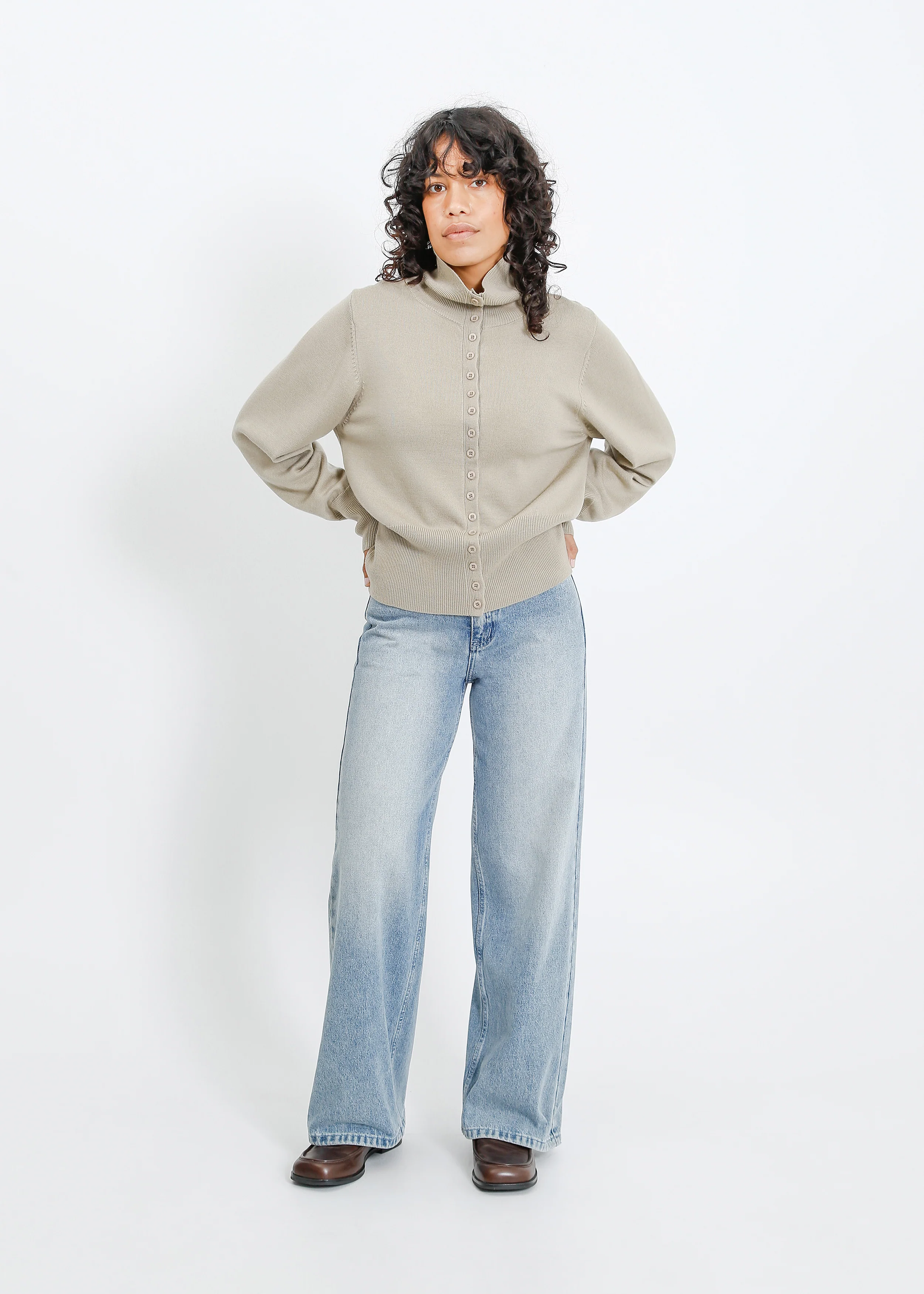 Valetta Knit Cardi / Moss - Image 7