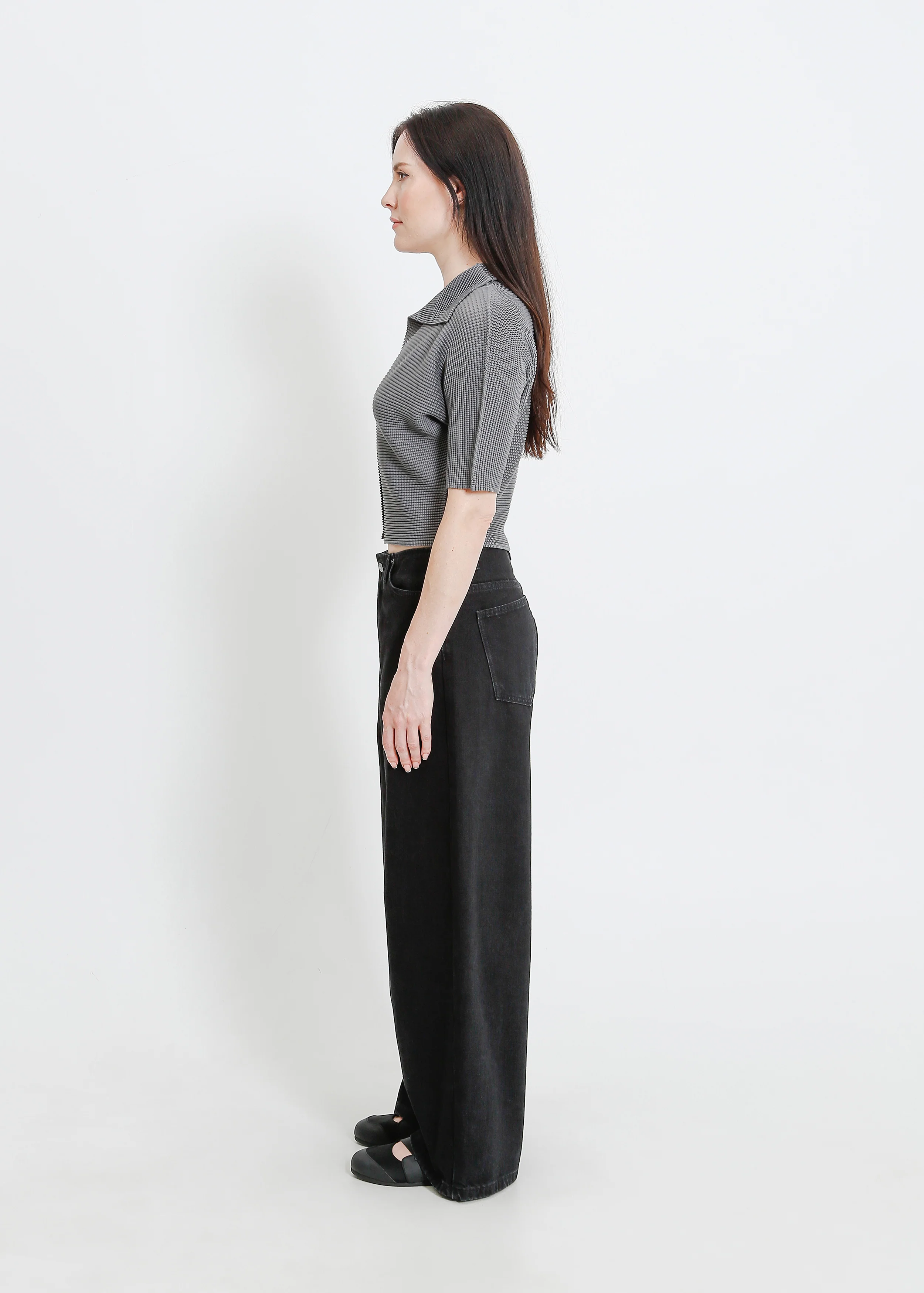 Zia Pleat Bolero / Graphite - Image 3