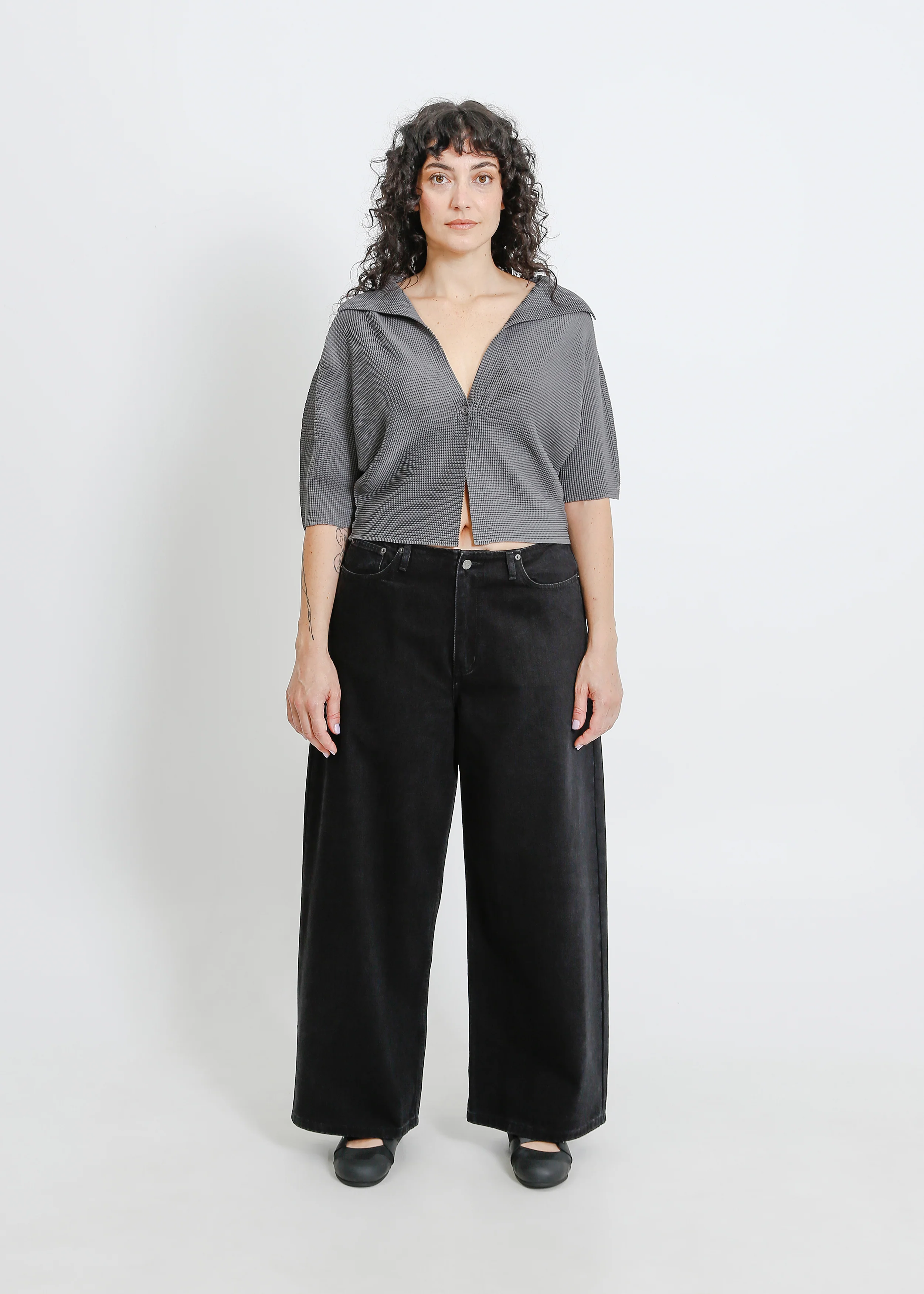 Zia Pleat Bolero / Graphite - Image 6