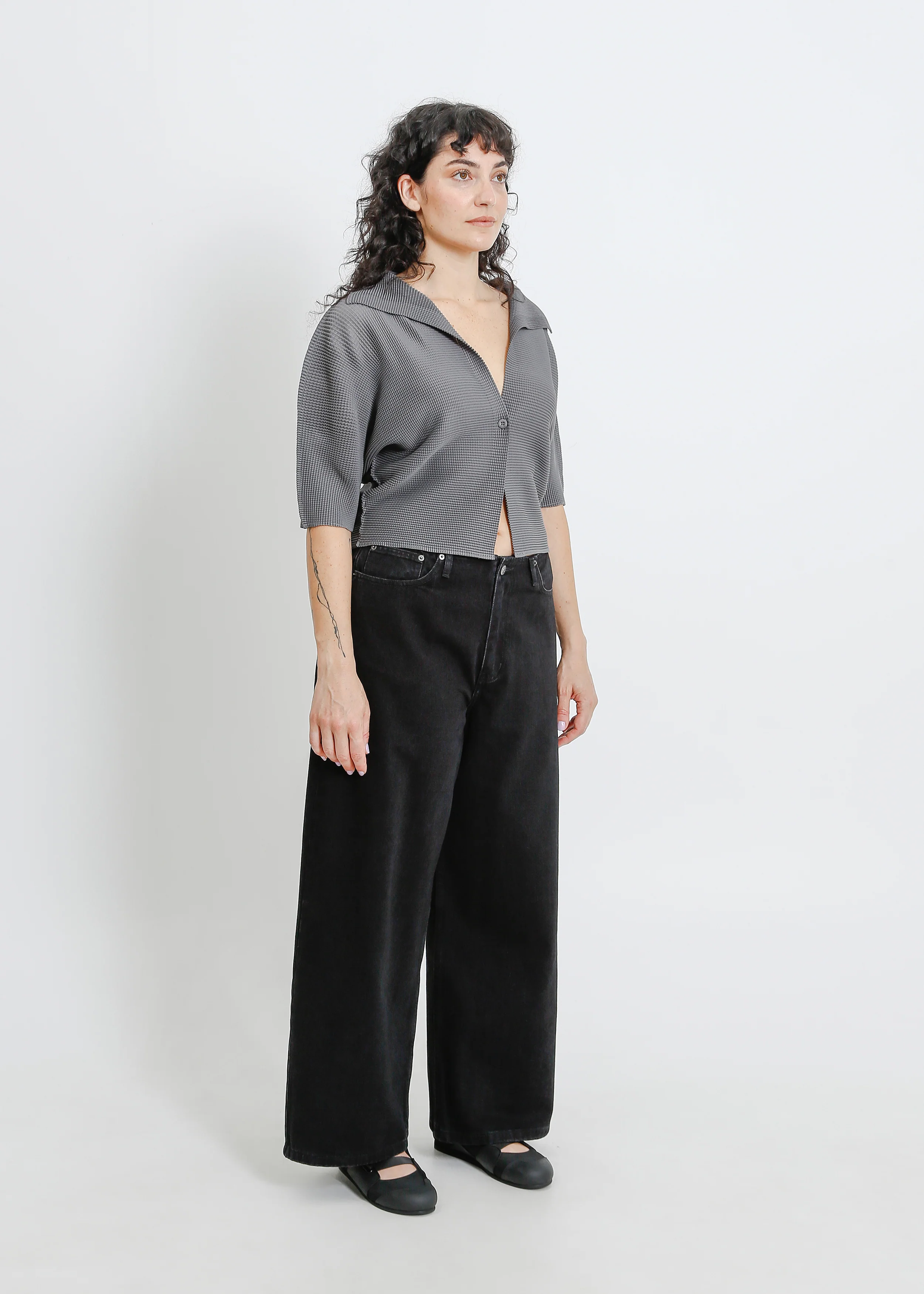 Zia Pleat Bolero / Graphite - Image 7