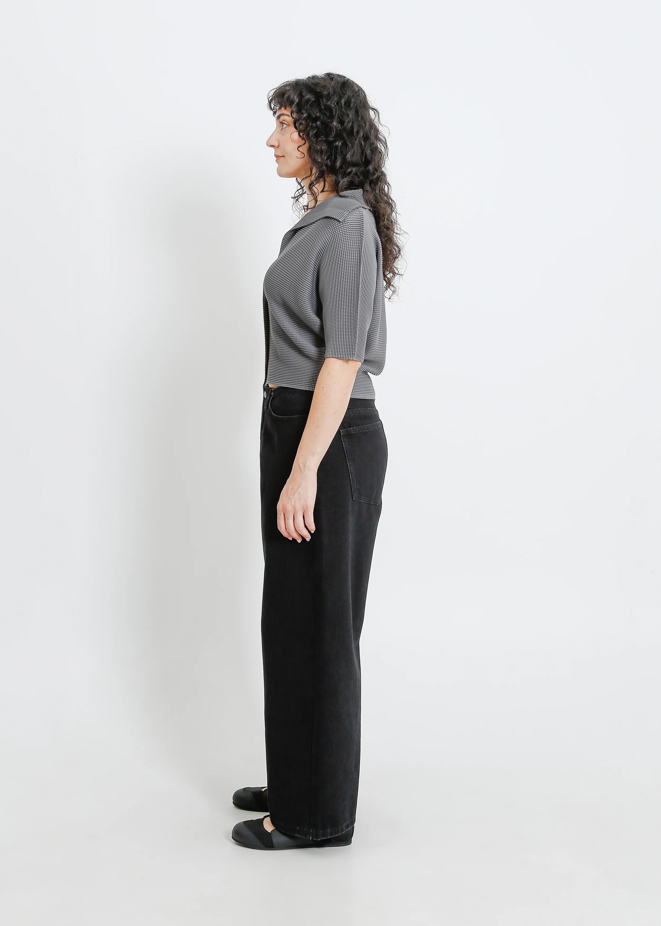 Zia Pleat Bolero / Graphite - Image 8